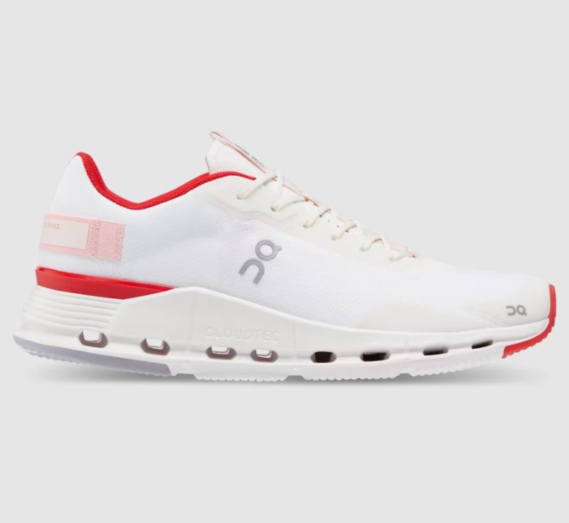 Men's On Cloudnova Form-White | Red - Click Image to Close