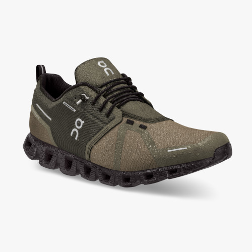 Men's On Cloud 5 Waterproof-Olive | Black - Click Image to Close