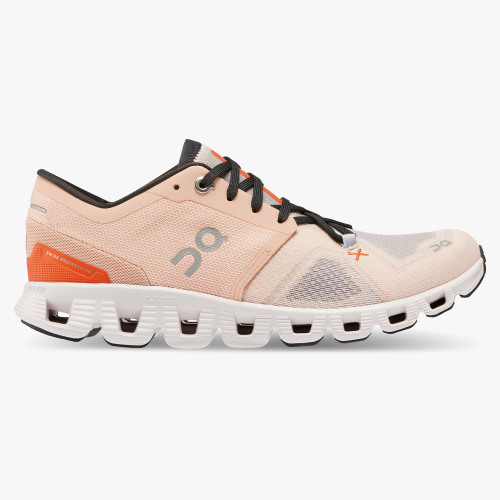 Women's On Cloud X 3-Rose | Sand - Click Image to Close