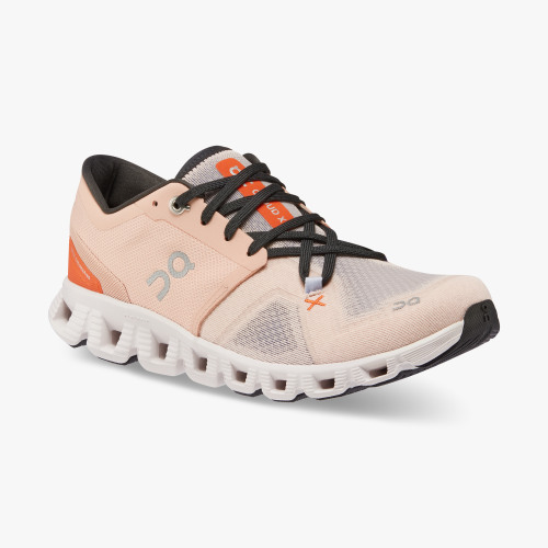 Women's On Cloud X 3-Rose | Sand - Click Image to Close