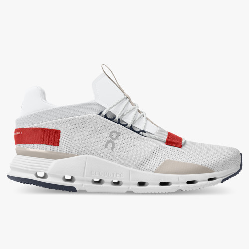 Men's On Cloudnova-White | Red - Click Image to Close