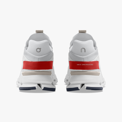 Men's On Cloudnova-White | Red - Click Image to Close