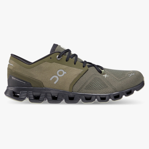 Men's On Cloud X 3-Olive | Reseda - Click Image to Close