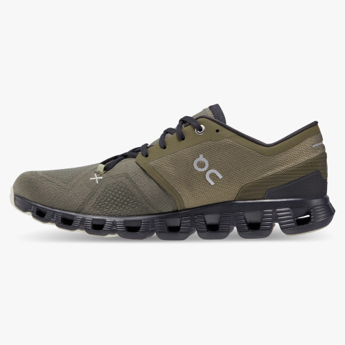 Men's On Cloud X 3-Olive | Reseda - Click Image to Close