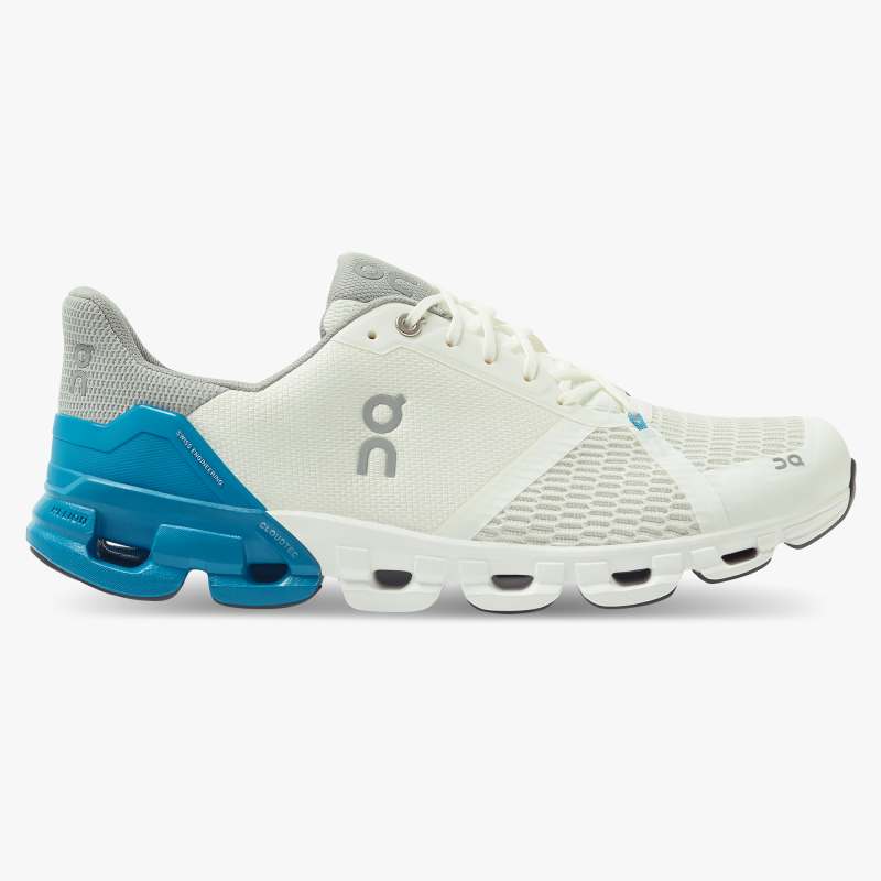 Men's On Cloudflyer-White | Blue - Click Image to Close