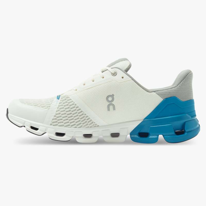 Men's On Cloudflyer-White | Blue - Click Image to Close