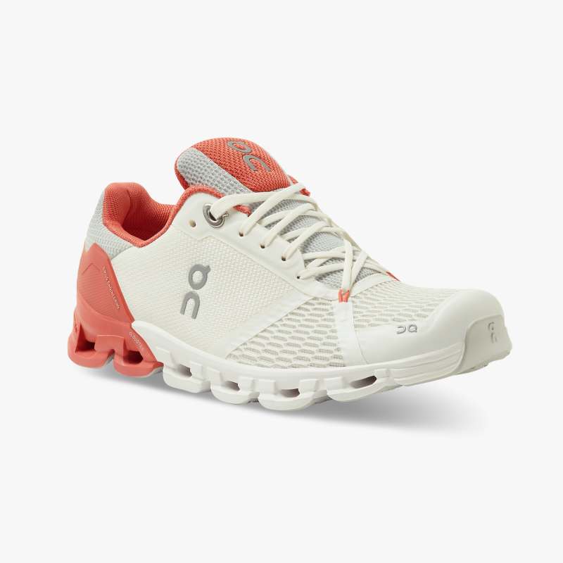 Men's On Cloudflyer-White | Coral - Click Image to Close