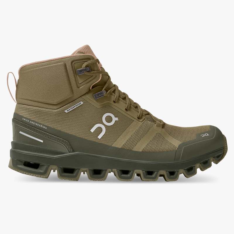 Women's On Cloudrock Waterproof-Olive | Reed - Click Image to Close